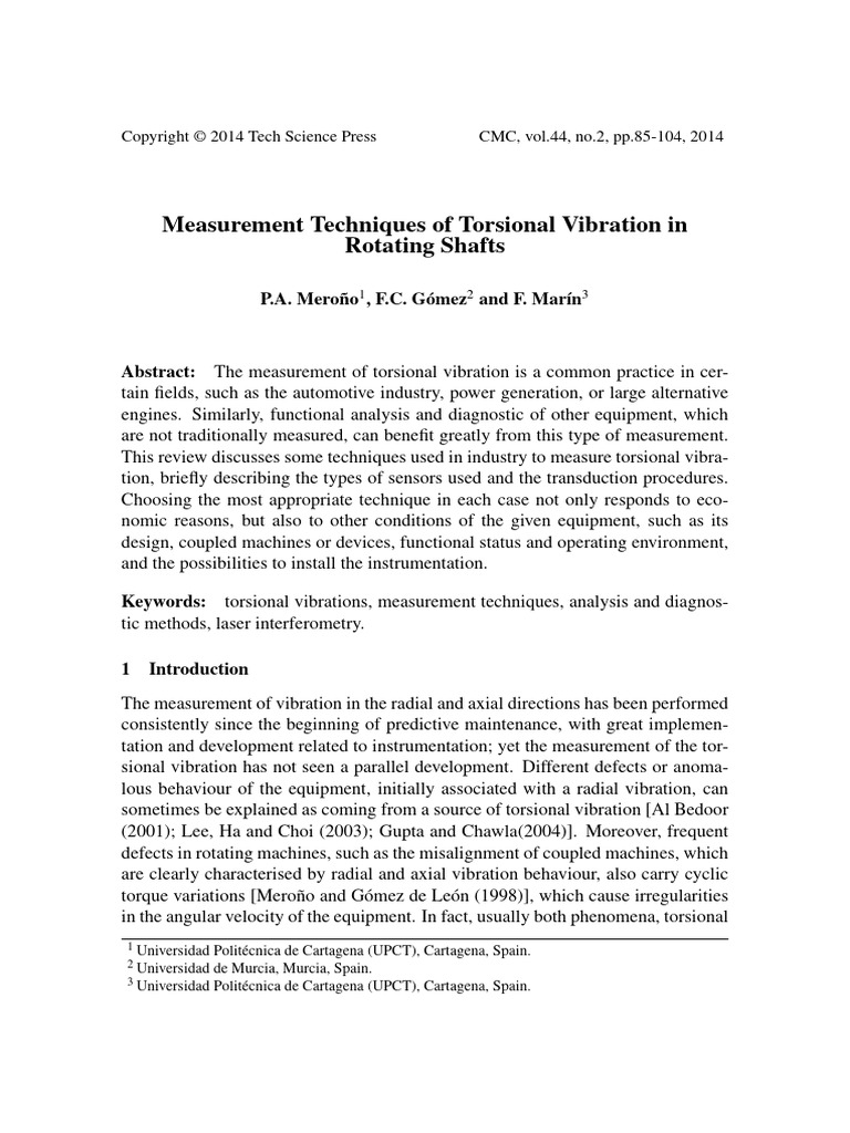 Torsional Vibration Measurement Techniques | PDF | Inductor | Oscillation