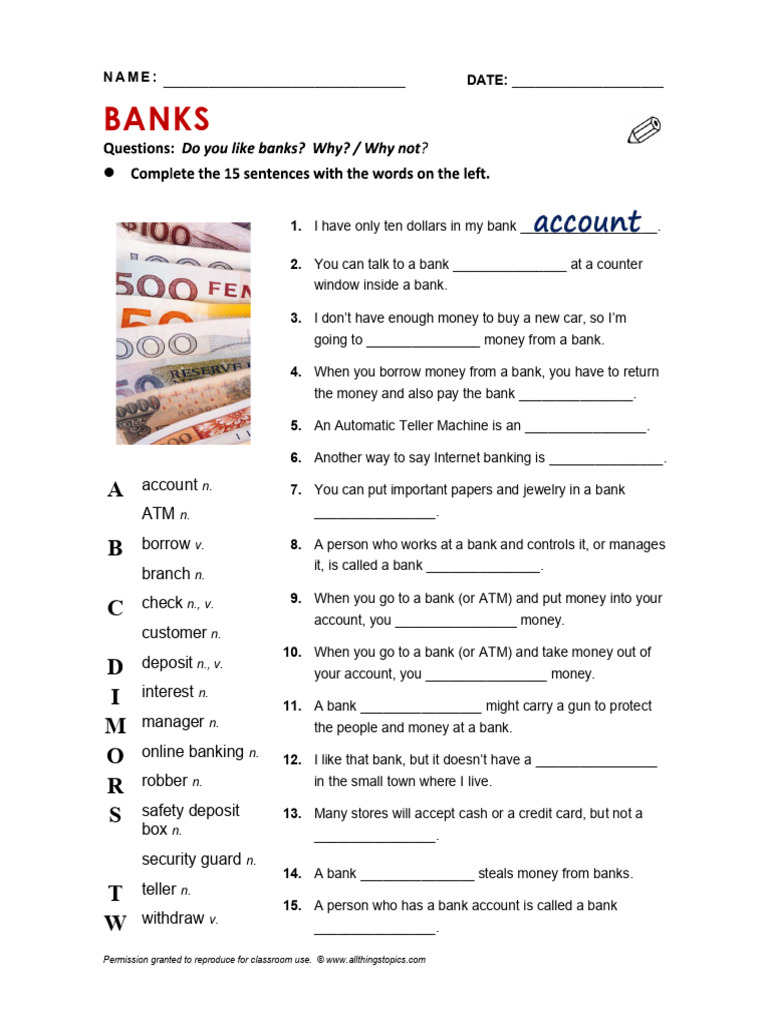 Understanding Banks: Key Terms & Questions | PDF | Banks | Money