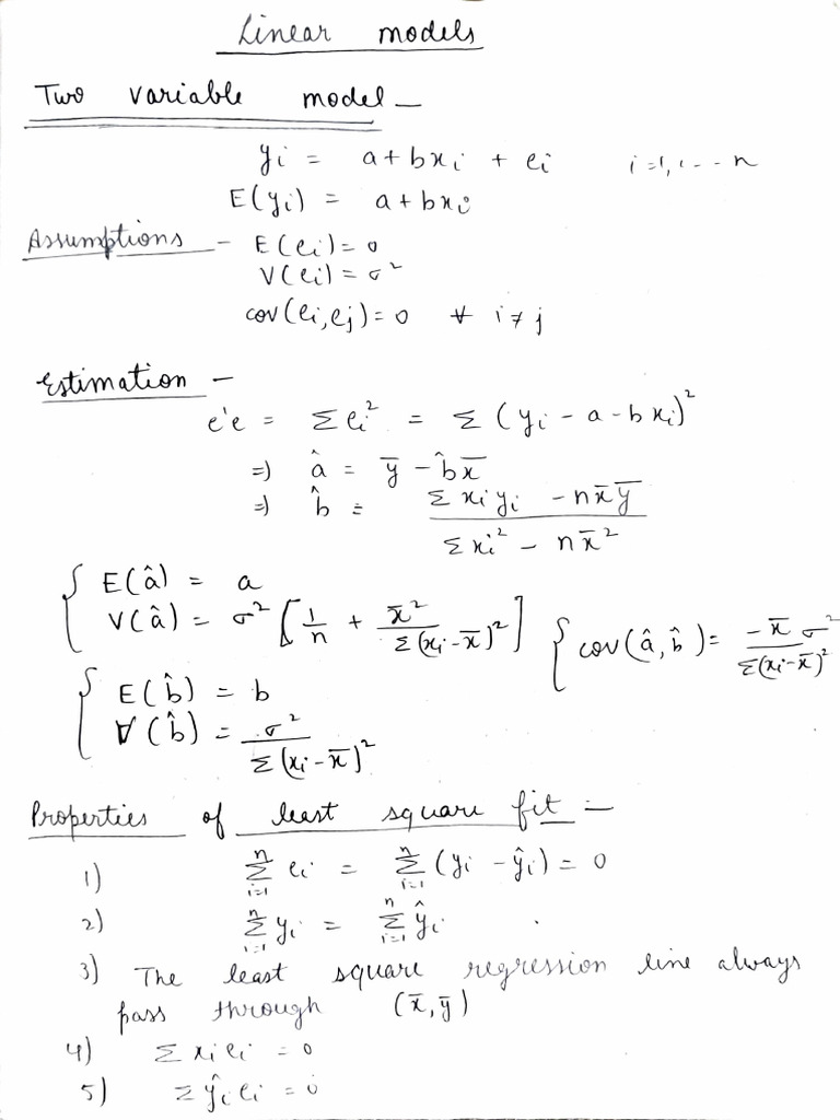Linear Models | PDF