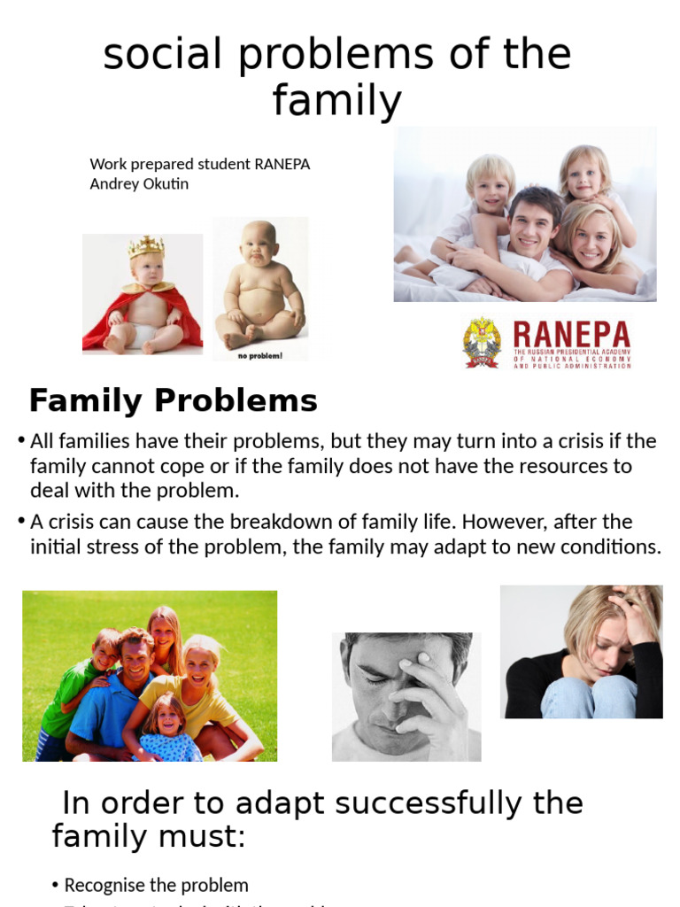Family Social Problems and Solutions | PDF | Substance Abuse ...