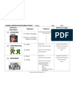 Champs Observation Rubric