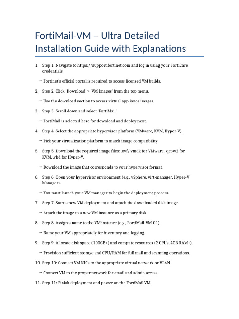 FortiMail VM Installation Guide | PDF | Virtual Machine | Hyper V