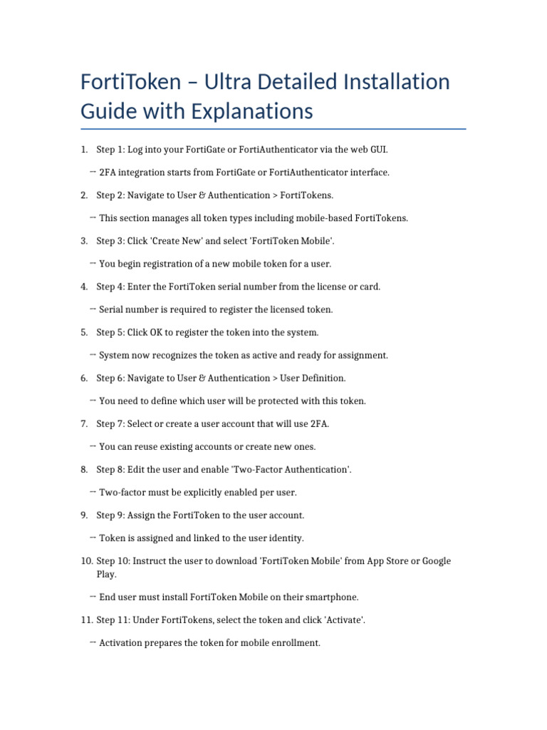 FortiToken Mobile Setup Guide | PDF