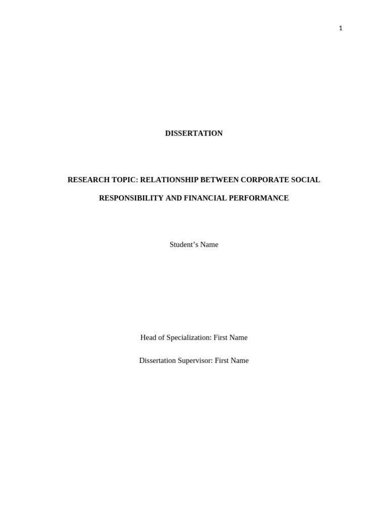 CSR's Impact on Financial Performance | PDF | Corporate Social ...