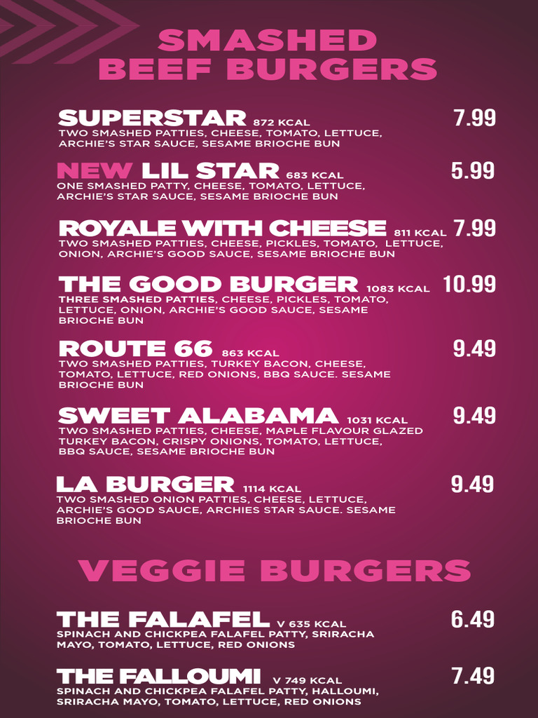 Counter Menu Trafford 12.12.05 | PDF | Hamburgers | Foods