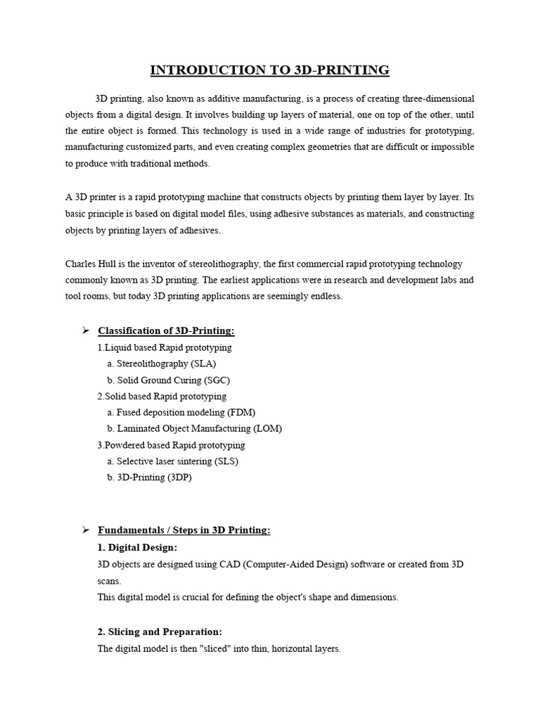 Tinkering Lab Mech-Introduction, Exp-1, Exp-2 | PDF | 3 D Printing ...