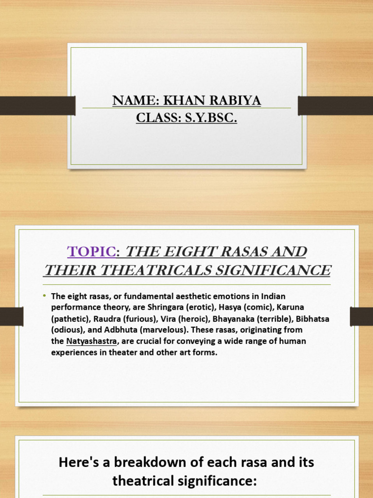 Eight Rasas in Theatrical Performance | PDF