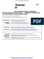 Cannabinoid Receptor Activation Induces Apoptosis Through Tumor Necrosis Factor (Alpha) - Mediated Ceramide de Novo Synthesis in Colon Cancer Cells - 2008