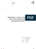 Historia y Aplicaciones de La Investigacion de Operaciones