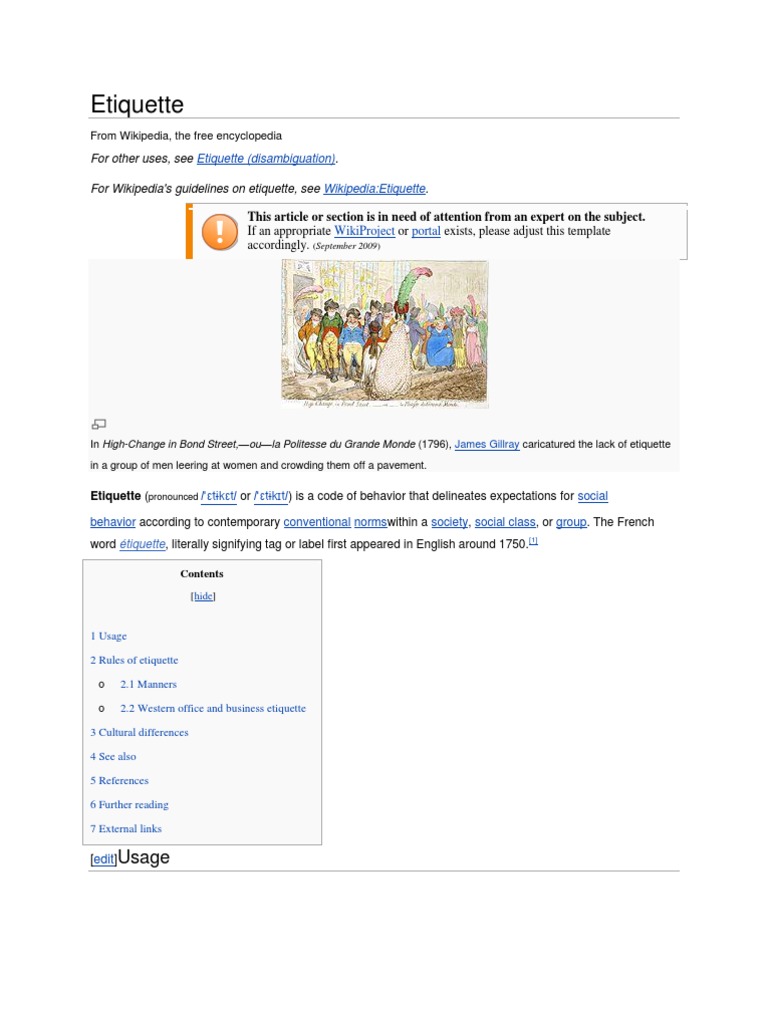 Understanding Etiquette and Manners | PDF | Etiquette | Science