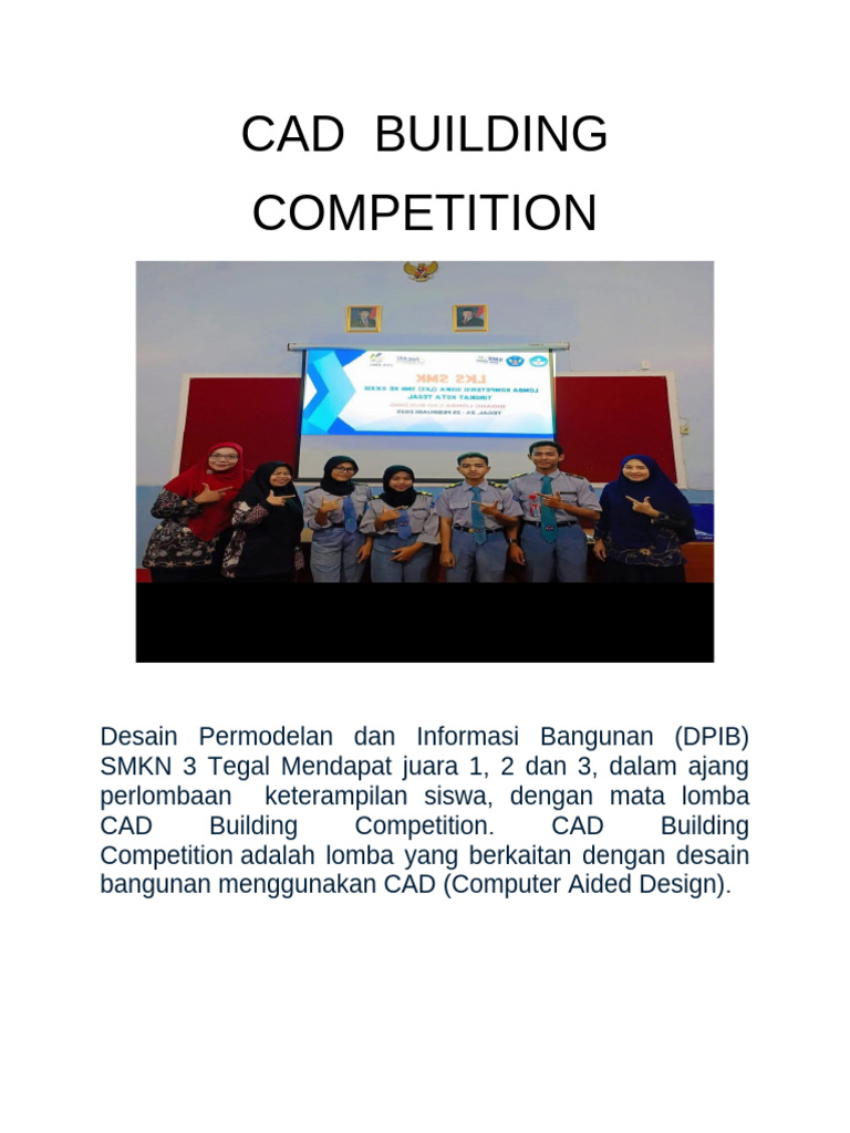 Juara CAD Building Competition SMKN 3 Tegal | PDF
