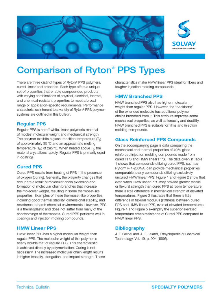 Ryton PPS Types and Properties Overview | PDF | Polymers | Physical ...