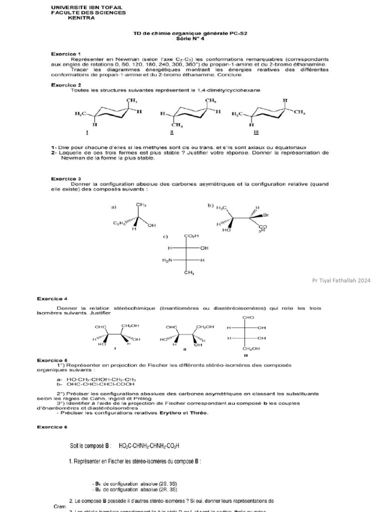 Analyse conformationnelle et stéréoisomérie | PDF | Isomère | Stéréochimie