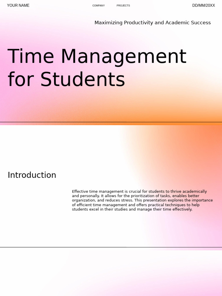 Time Management Tips for Students | PDF | Time Management ...