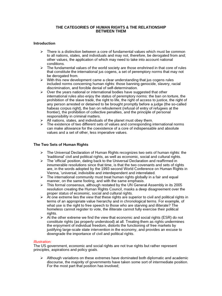 Understanding Human Rights Categories | PDF | Human Rights | Justice