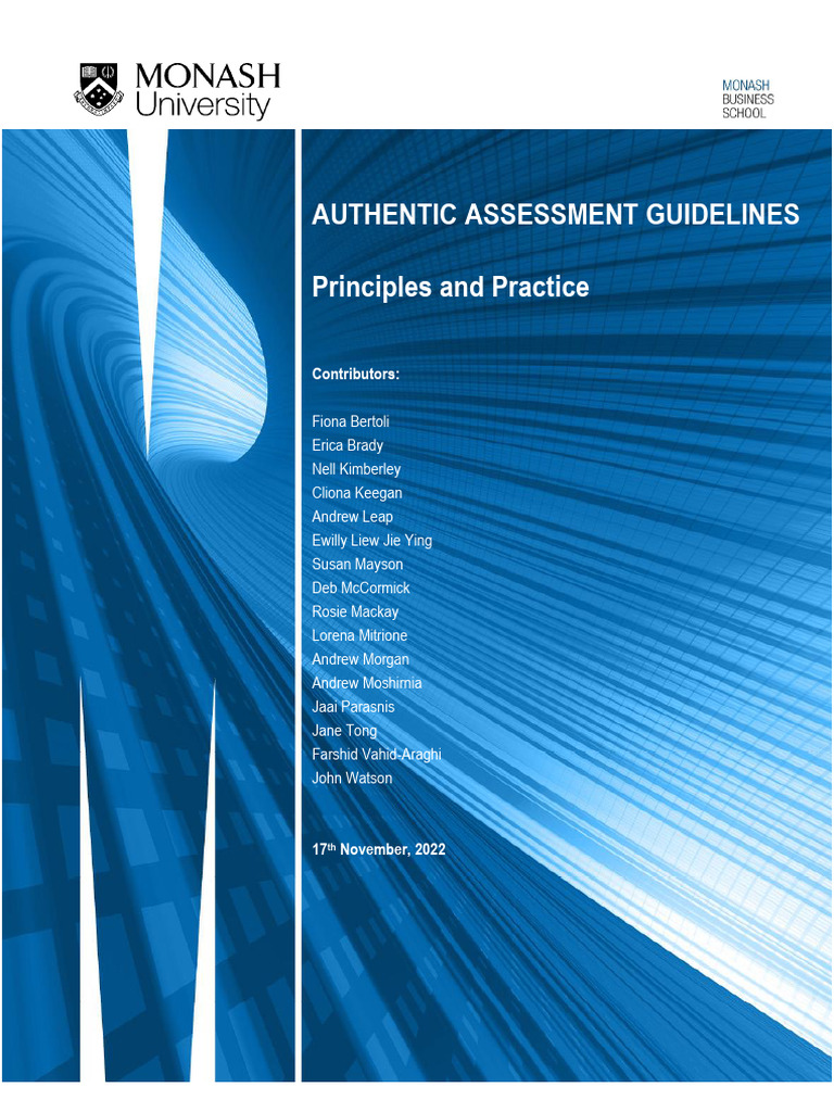 Authentic Assessment Guidelines for Educators | PDF | Option (Finance ...