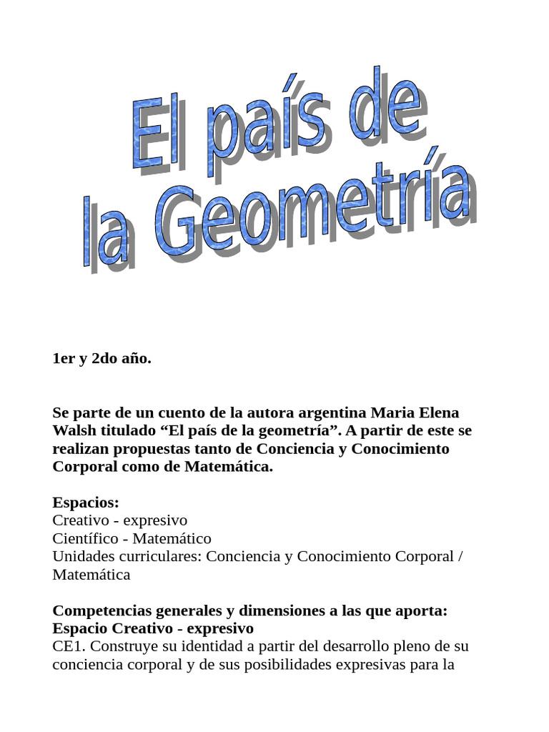 Actividades de Geometría en Primaria | PDF | Geometría | Pensamiento