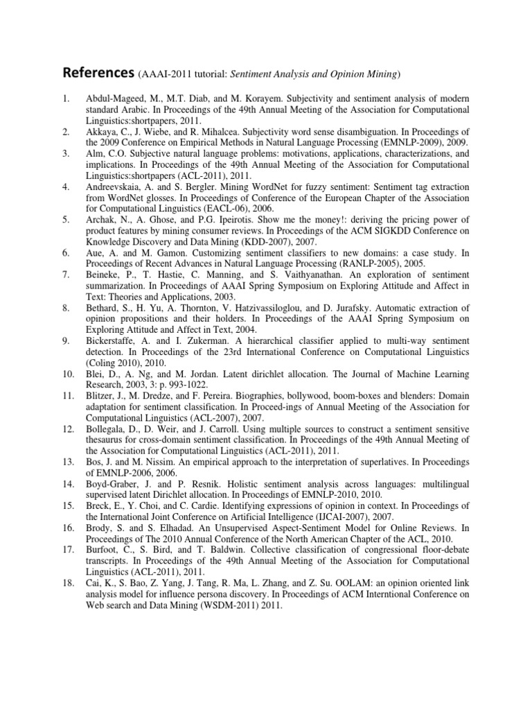 AAAI 2011 Tutorial References | PDF | Data Mining | Machine Learning