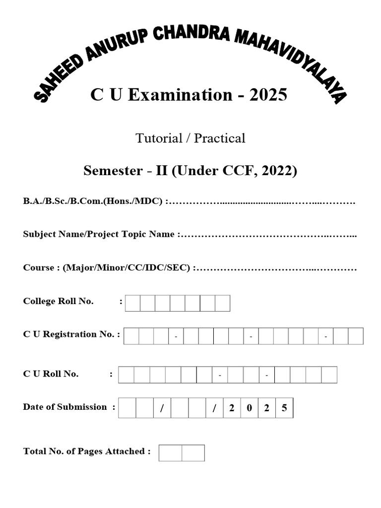 SEM 2 - Top Sheet - (CCF) | PDF