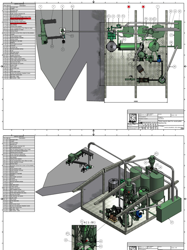 Layout Plant For Wood-pellet+Machine List | PDF