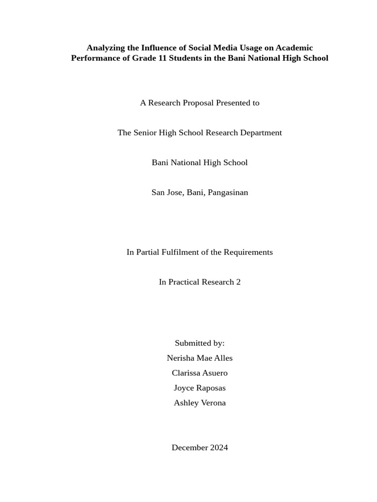 Analyzing The Influence of Social Media Usage On Academic Performance ...