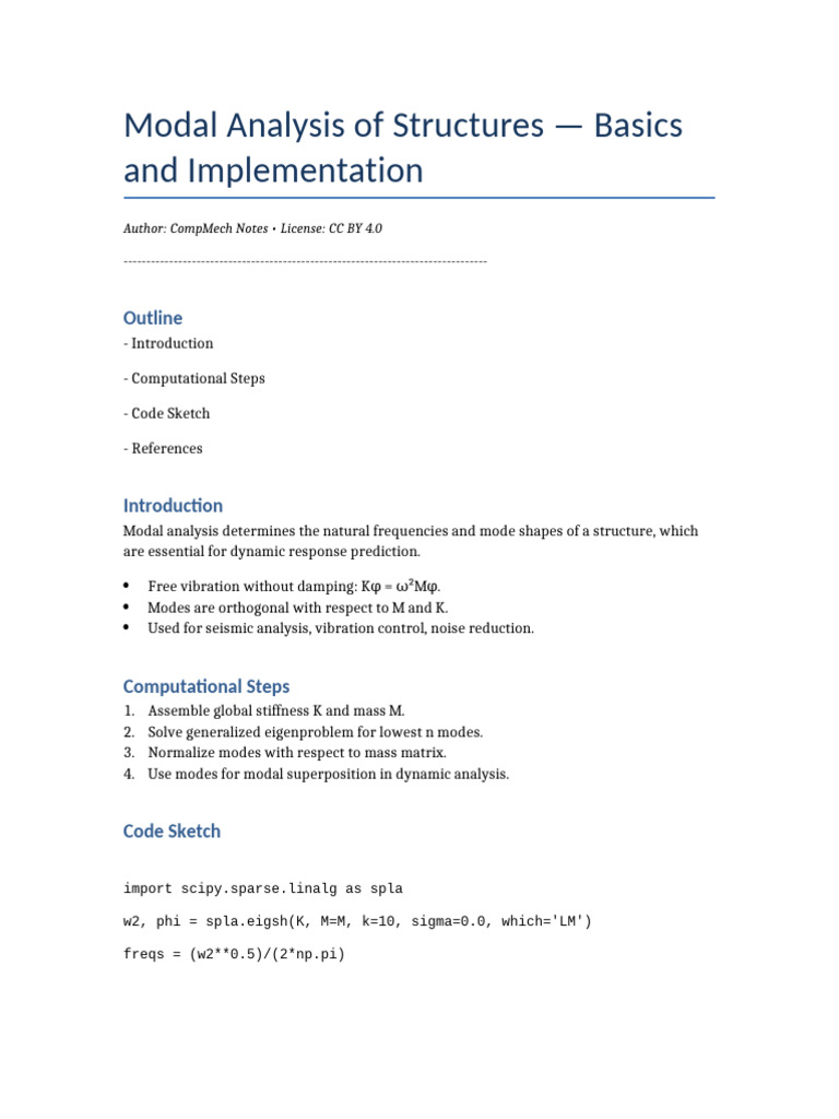 11 Modal Analysis | PDF