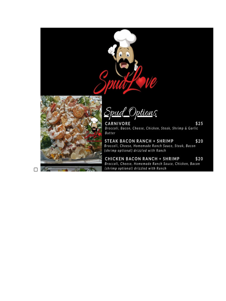 Food Truck Menus | PDF
