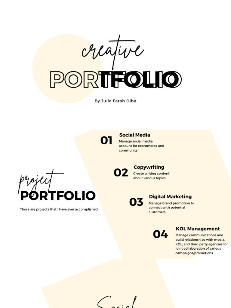 Creative and Minimal Portfolio | PDF