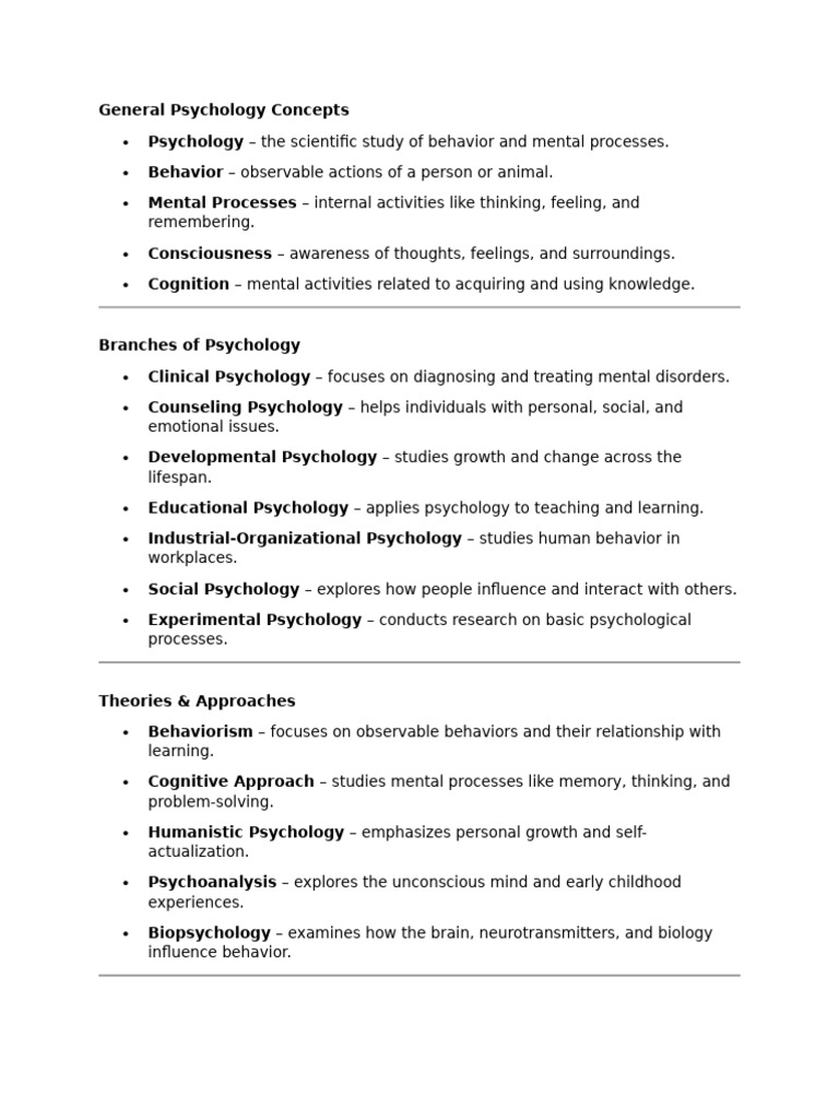 Key Concepts in General Psychology | PDF | Psychology | Mental Disorder