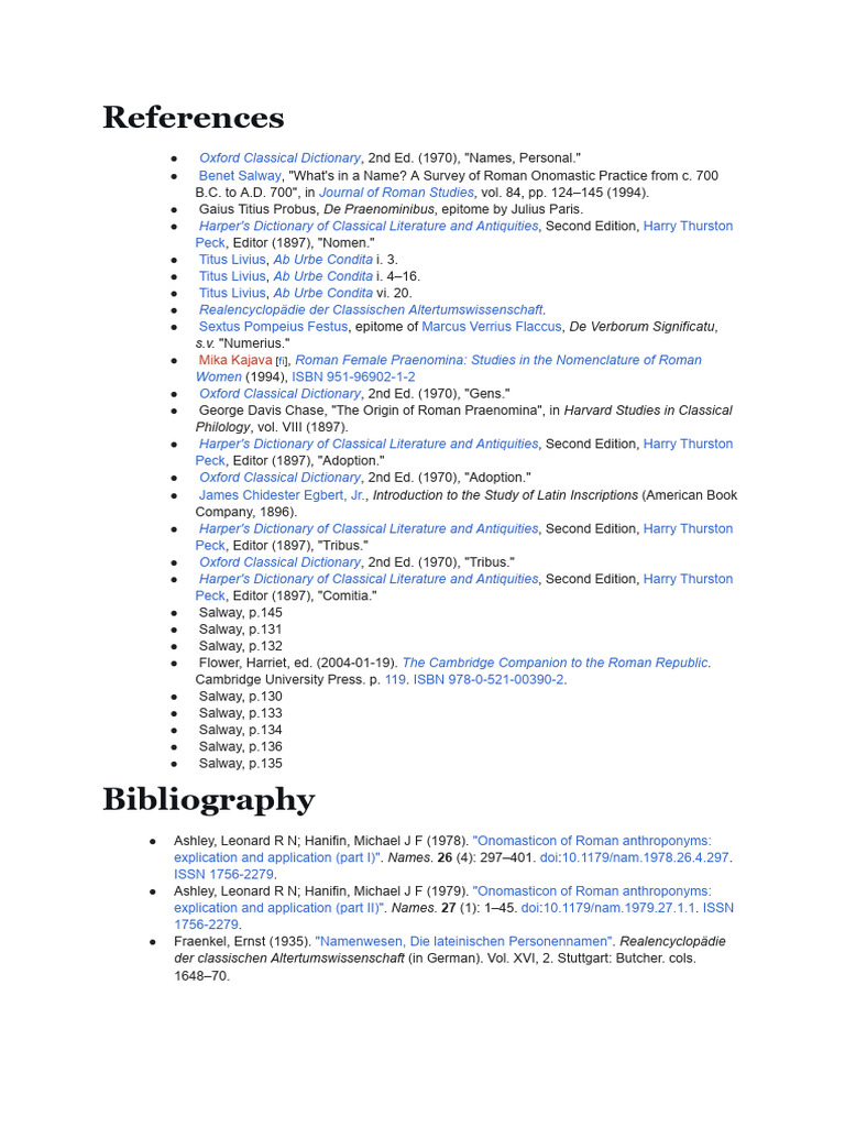 References | PDF | Ancient Rome