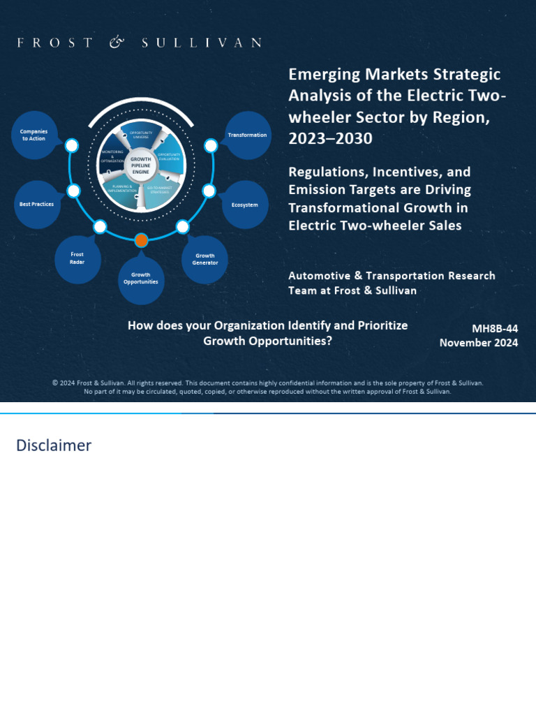 Emerging Markets Strategic Analysis of The Electric Two-Wheeler Sector ...