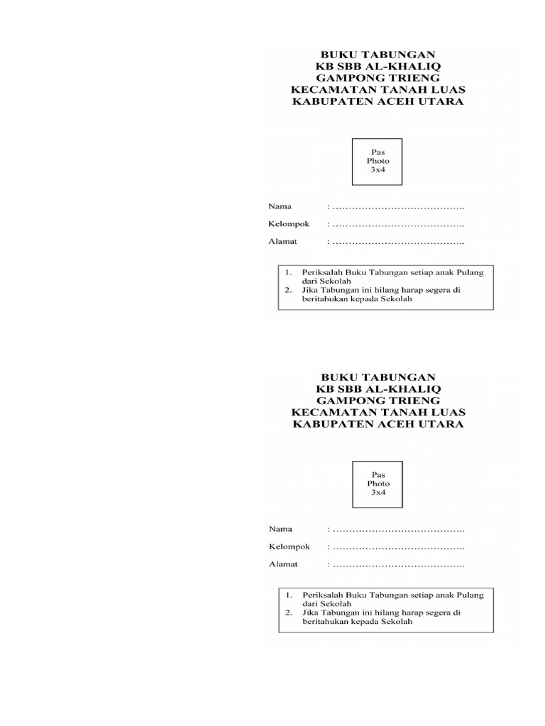 Buku Tabung PDF SBB Alkhaliq | PDF