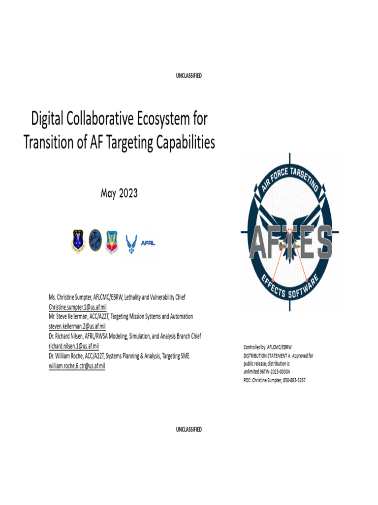 AFTES: Transitioning AF Targeting Capabilities | PDF | Agile Software ...