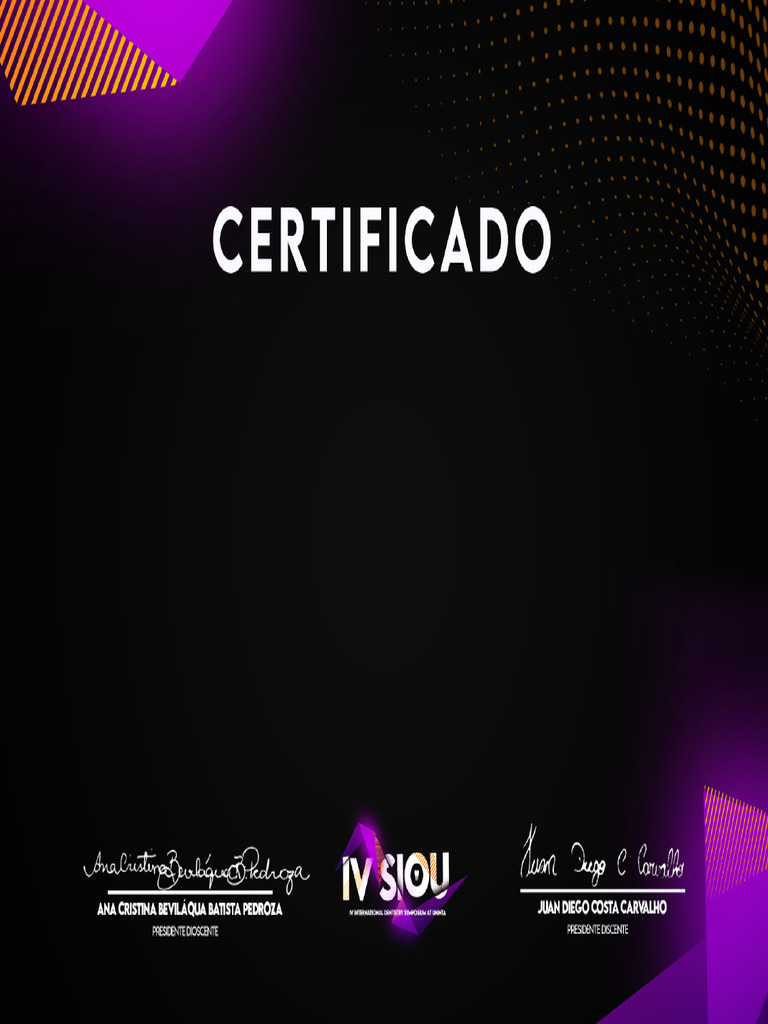 Certificado de Participação SIOU 2025 | PDF