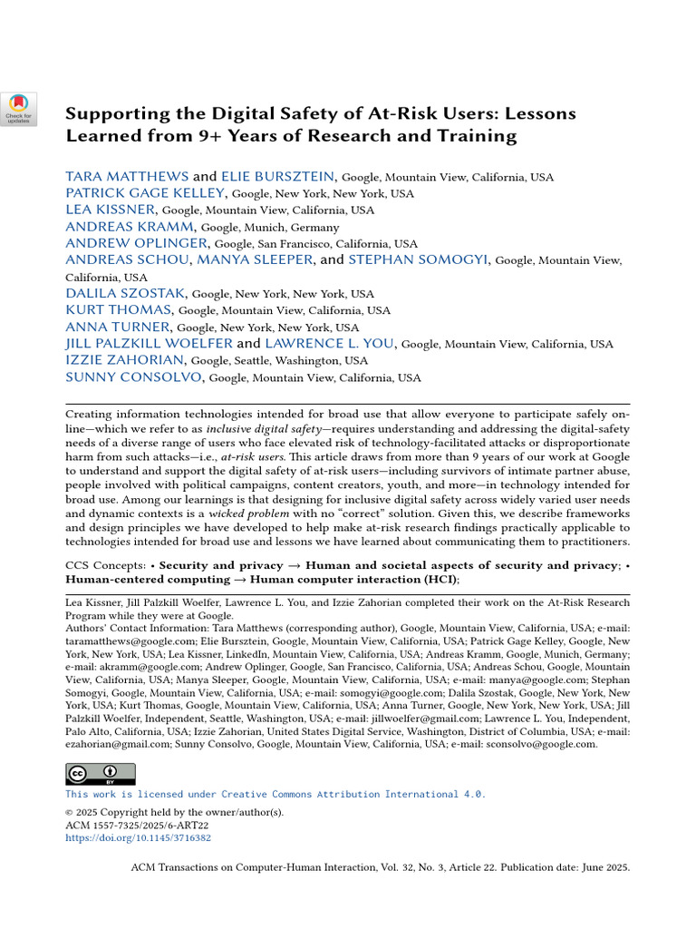 Digital Safety Insights for At-Risk Users | PDF | Intersectionality ...