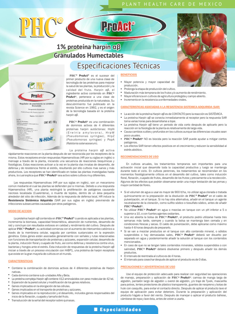 FT Proact | PDF | Proteínas | Agua