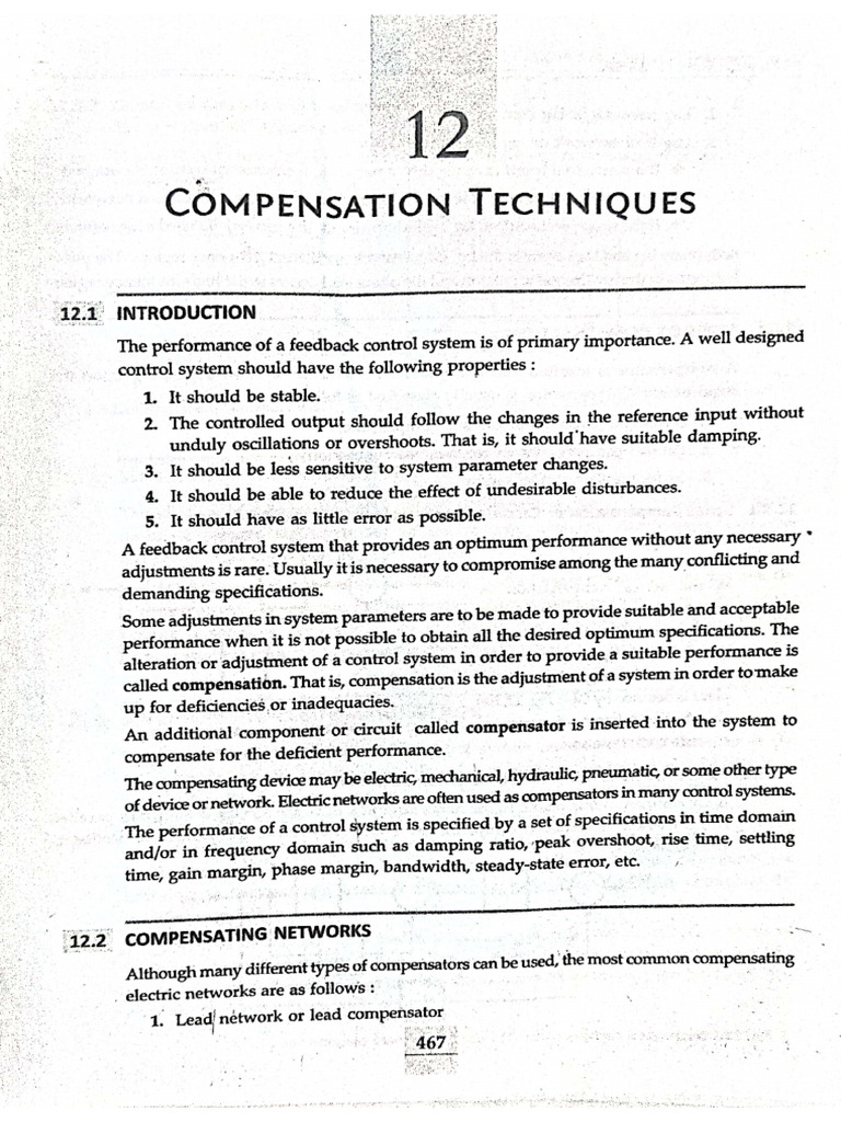 Compensator and Controller | PDF