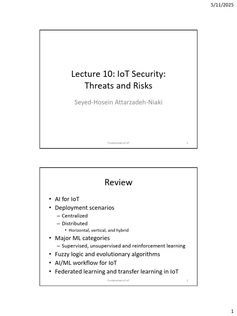 IoT Security: Threats and Risks Overview | PDF | Denial Of Service ...