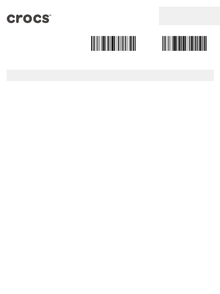 Crocs Self Return Label | PDF