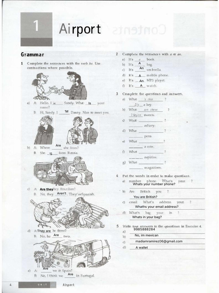 Airport Workbook Unit 1 | PDF | Languages | Foreign Language Studies