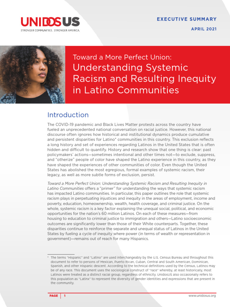 Systemic Racism Impacting Latino Communities | PDF | Hispanic And ...