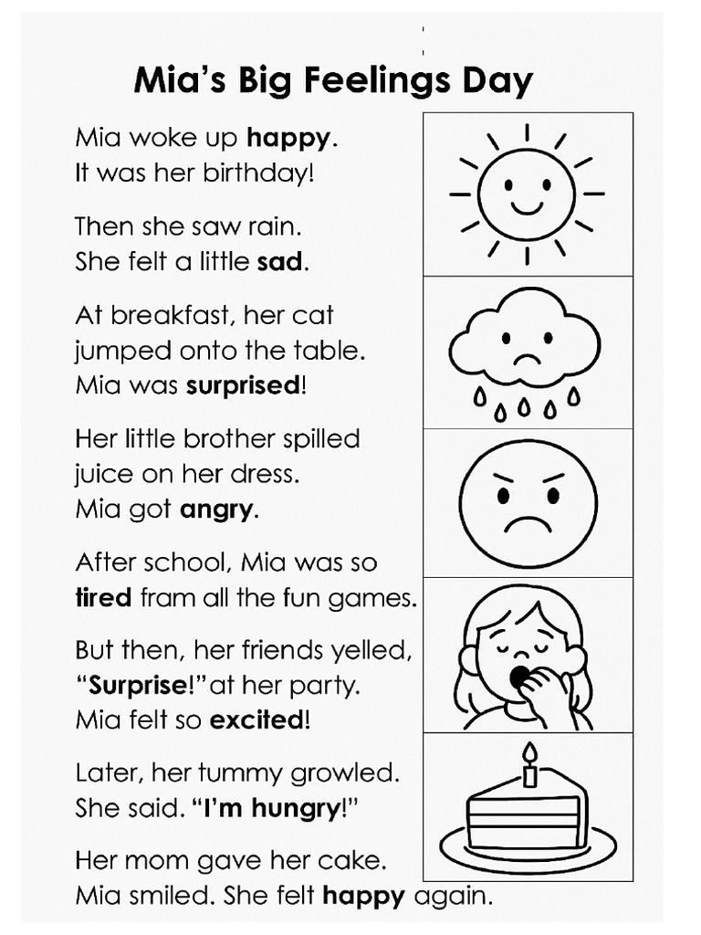 Feelings Story To Work Emotions With Children | PDF
