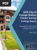 2025 City of College Station Citizen Survey Findings Report
