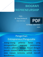 Biografi Entrepreunership