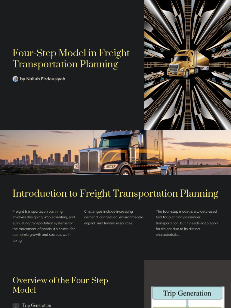 Four-Step Freight Transportation Model | PDF | Transport | Cargo