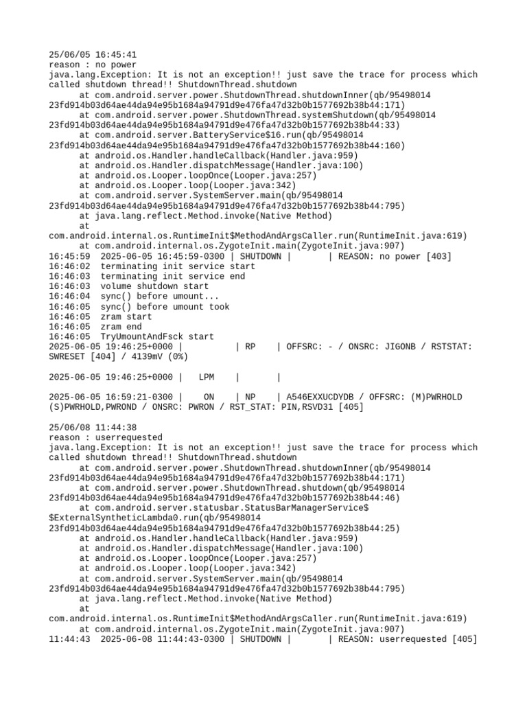 Power and Shutdown Log Analysis | PDF | Embedded Linux Distributions ...