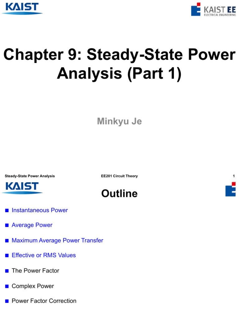 Steady-State Power Analysis Overview | PDF | Root Mean Square | Network ...