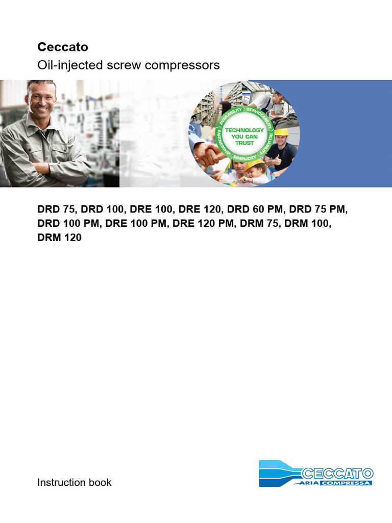 Ceccato Oil-Injected Screw Compressors Guide | PDF | Valve | Clothes Dryer