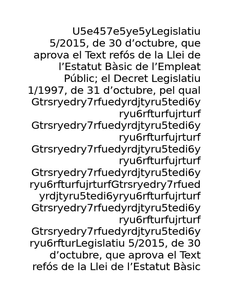 Text Refós de l'Estatut Públic 1997 | PDF