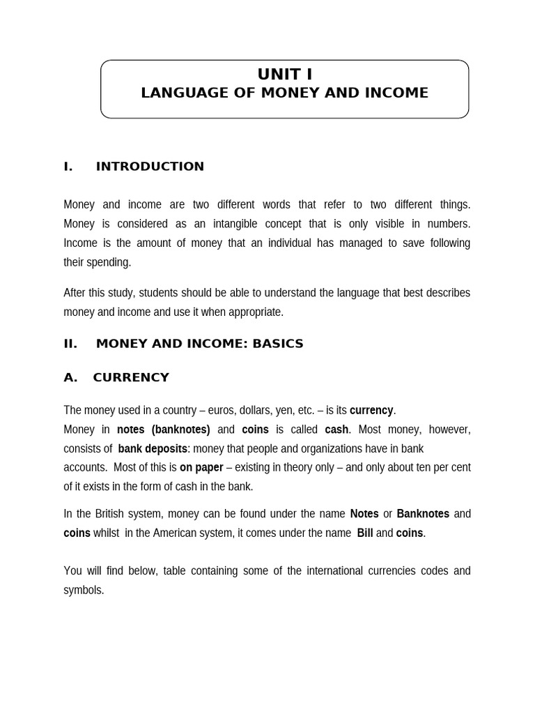 Understanding Money and Income Basics | PDF | Social Security (United ...